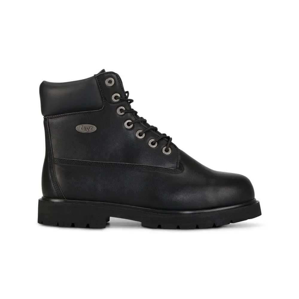 Lugz Classic Drifter 6 Steel Toe 6” Leather Work Boot Black 9W